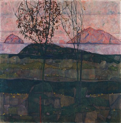Zapadající slunce, 1913 od Egon Schiele