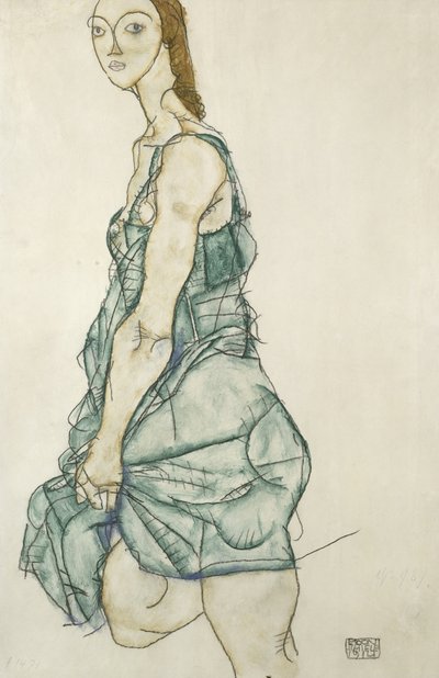 Stojící dívka od Egon Schiele
