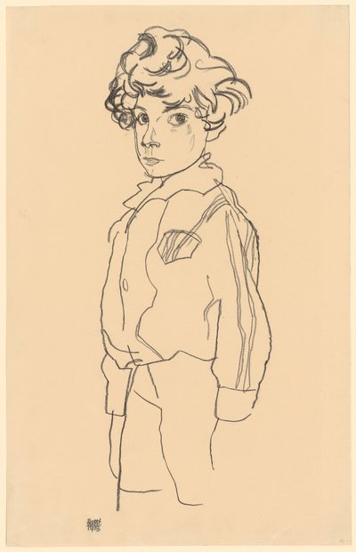 Stojící chlapec od Egon Schiele