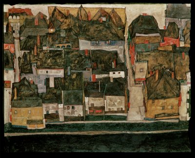 Malé město IV (malba na plátně) od Egon Schiele