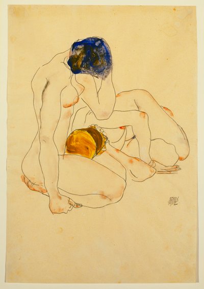 Dva přátelé, 1912 od Egon Schiele
