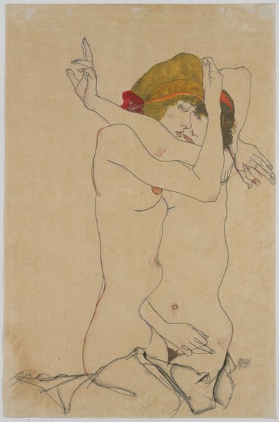 Dvě ženy v objetí, 1913. od Egon Schiele