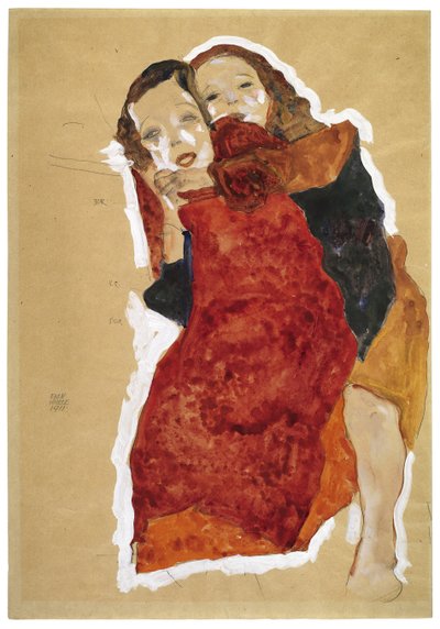 Dvě dívky par Schiele, Egon (1890-1918) od Egon Schiele
