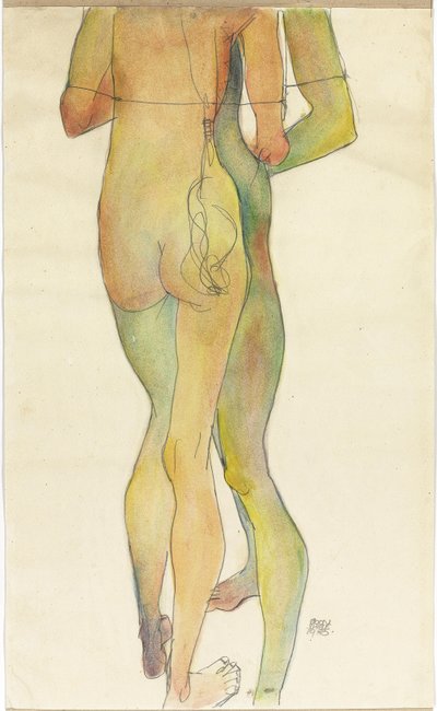 Dva stojící akty od Egon Schiele