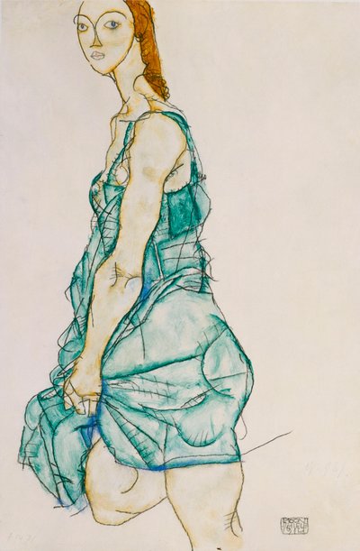 Vzpřímeně stojící žena, 1912 od Egon Schiele
