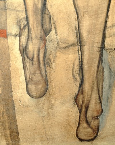 Ženský akt se šátkem na rameni, fragment... (malba na plátně) od Egon Schiele