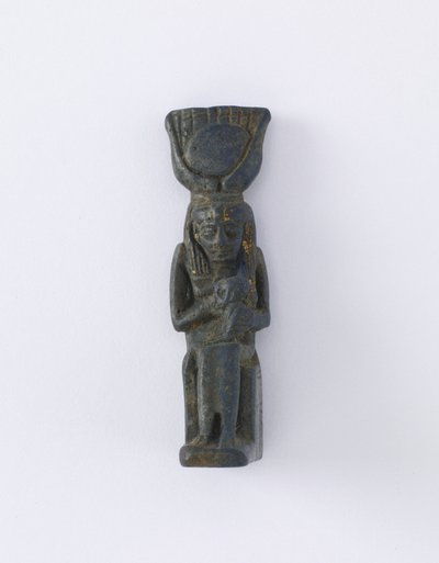 Postava Isis a Hora, možná Ptolemaiovské období, 305-30 př.nl (fajáns) od Egyptian