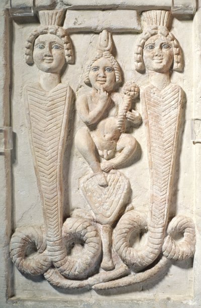 Harpocrates on Lotus, Koptština (vápenec) od Egyptian