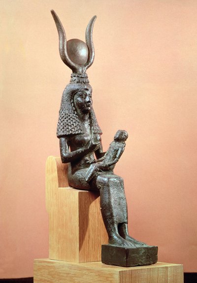 Isis kojící nemluvně Hora (bronz) od Egyptian