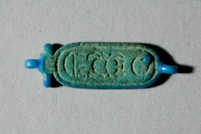 Korálek s kartuší Tutanchamona, Nová říše, vláda Tutanchamona, 1336-27 př.nl (fajáns) od Egyptian 18th Dynasty