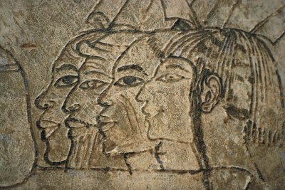 Egypt, Západní Théby, Sheikh Adn el-Qurna. Ramosova hrobka. Nástěnné kresby od Egyptian 18th Dynasty