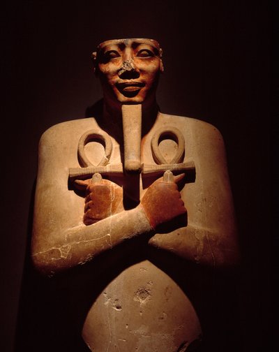 Egyptský starověk: Osirický sloup Sesostris I, z Amonova chrámu v Karnaku. 1971-1926 před naším letopočtem. Egyptské muzeum umění, Luxor (nebo Luxor) od Egyptian 18th Dynasty