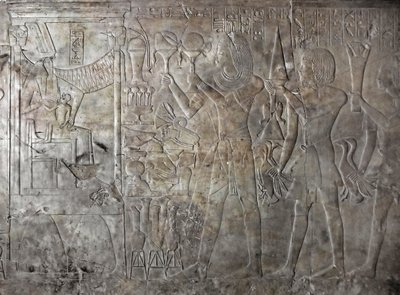 Egyptský starověk: reliéf hrobky Kha em Het od Egyptian 18th Dynasty