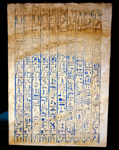 Nápisy na zadní straně z Nové říše od Egyptian 18th Dynasty