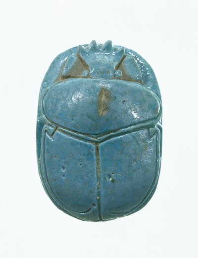 Svatební skarabeus Amenhotepa III. a královny Tiye, Nová říše (glazovaná fajáns) od Egyptian 18th Dynasty