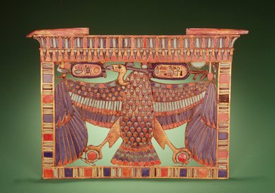 Pylonový hrudník zdobený supem z Horního Egypta, z hrobky Tutanchamona (asi 1370-52 př.nl) Nová říše (zlatá cloisonne vykládaná skleněnou pastou) od Egyptian 18th Dynasty