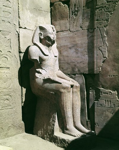 Socha Tuthmosis III (asi 1490-39 př.nl) Nová říše (žula) od Egyptian 18th Dynasty