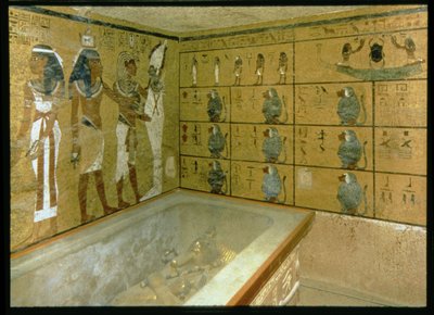 Pohřební komora v hrobce Tutanchamona, Nová říše (foto) od Egyptian 18th Dynasty
