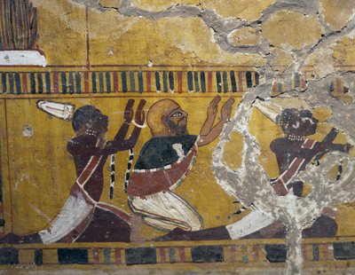Podmaněné národy, Núbijci, Libyjci a Asiaté, malba z hrobky Amenhotepa III. v Thébách, Egyptská civilizace, Nová říše, XVIII. dynastie od Egyptian 18th Dynasty