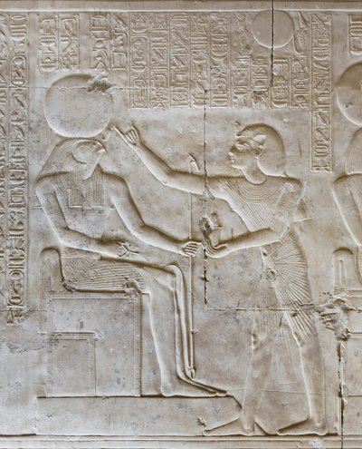 Basreliéf, chrám Seti I, Abydos, Egypt od Egyptian 19th Dynasty