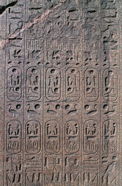 Blok s reliéfy a nápisy, Velký Amonův chrám, Tanis, Egypt, Nová říše, 19. dynastie od Egyptian 19th Dynasty