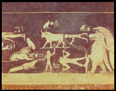Souhvězdí, z pohřební komory hrobky Seti I, Nová říše, 1294-1279 př.nl (nástěnná malba) od Egyptian 19th Dynasty