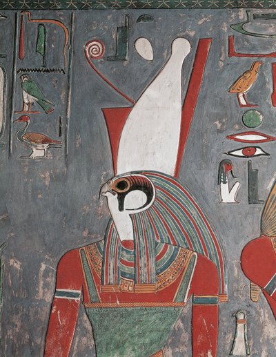 Hor s dvojitou korunou, Hrobka Horemheb, Údolí králů, Louxor, Starověké Théby (foto) od Egyptian 19th Dynasty