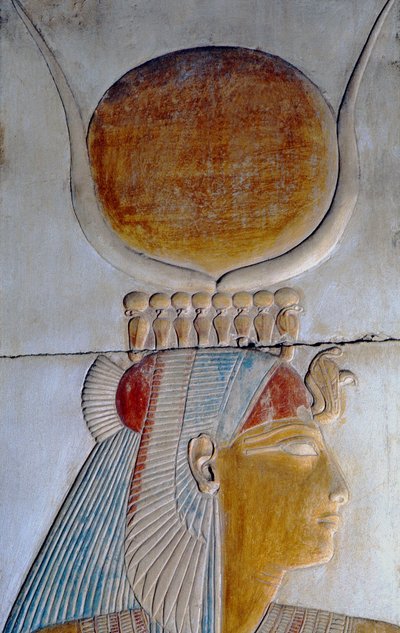Profil Isis, Chrám Seti I, Abydos od Egyptian 19th Dynasty