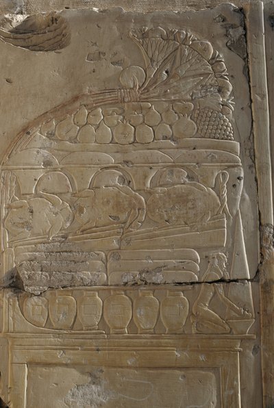 Reliéf, Chrám Ramsese II, Abydos, Egypt, Egyptská civilizace, Nová říše, Dynastie XIX (foto) od Egyptian 19th Dynasty