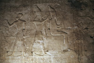 Reliéf, Chrám Setiho I., Abydos, Egypt, Egyptská civilizace, Nová říše, Dynastie XIX (foto) od Egyptian 19th Dynasty