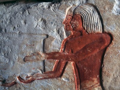 Reliéf zobrazující nosiče, Leteyina hrobka, Sakkára, Egypt, Egyptská civilizace, Nová říše, Dynastie XIX od Egyptian 19th Dynasty