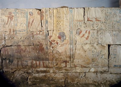 Reliéf z hrobky Netcherouymese, významného úředníka Ramsese II, Sakkára, vláda Ramsese II. Egyptská civilizace, Nová říše, dynastie XIX od Egyptian 19th Dynasty