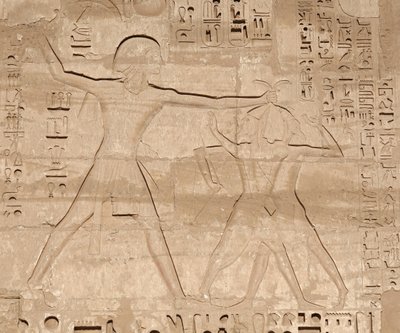 Scéna masakru nepřátel, Hořův chrám, Edfu od Egyptian 19th Dynasty