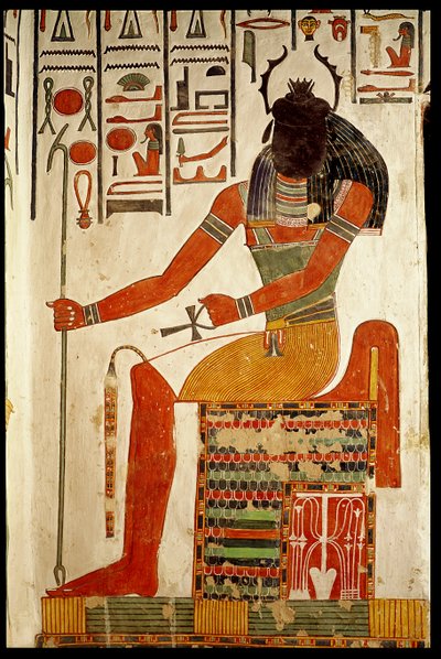 Bůh, Khepri, z hrobky Nefertari, Nová říše (nástěnná malba) od Egyptian 19th Dynasty