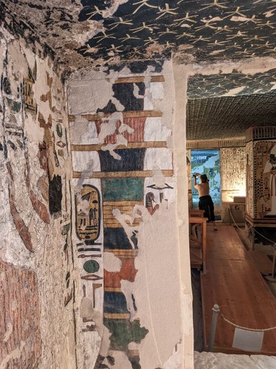 Údolí královen, hrobka Nefertari (nástěnná malba) od Egyptian 19th Dynasty