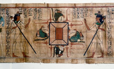 Egyptian Antiquit: Lake of Fire to Hell. Papyrus z knihy mrtvých. Papyrus 21. dynastie od Egyptian 21st Dynasty