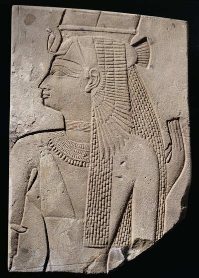 Reliéf božské choti, Pozdní období, cca 780-656 př. n. l. (pískovec) od Egyptian 25th Dynasty