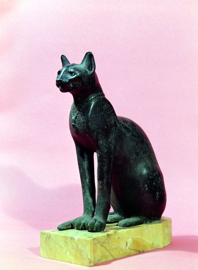 Socha kočky, pozdní období (bronz) od Egyptian 26th Dynasty