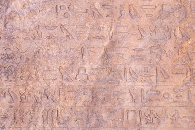 Stela Apries, yksityiskohta, 580 eKr. noin od Egyptian 26th Dynasty