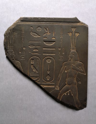 Nilský bůh Hapi rituálně spojující Horní a Dolní Egypt, 663–525 př. n. l. (břidlicová břidlice) od Egyptian 26th Dynasty