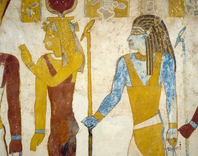 Nástěnné malby z Tomb of Pa Nentwy, Bahariya Oasis, Gíza, Egypt. Egyptská civilizace, 26. dynastie, 663-525 př.nl. od Egyptian 26th Dynasty