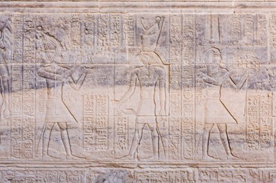 Reliéfy v chrámu Philae, Asuán, Egypt od Egyptian 30th Dynasty