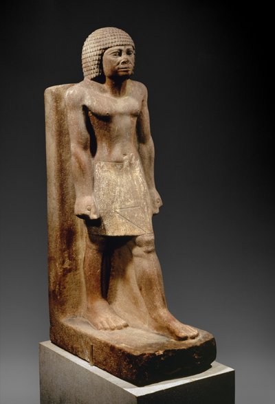 Kráčející figura, c. 2575–2465 před naším letopočtem (lakovaný křemenec) od Egyptian 4th Dynasty