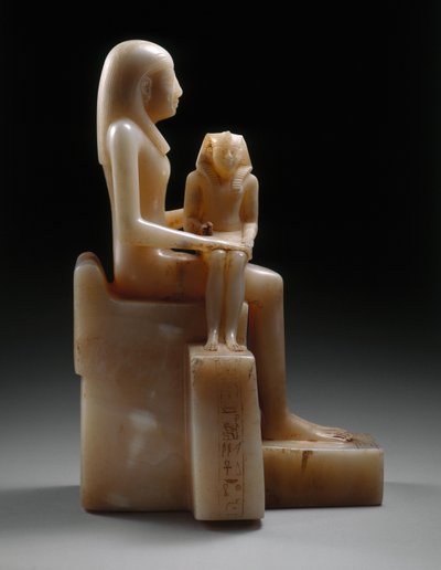 Pepy II a jeho matka královna Meryreankhnes, možná ze Sakkáry, Stará říše (kalcit) od Egyptian 6th Dynasty Egyptian 6th Dynasty