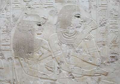 Amenhotep a jeho žena May, Ramoseho hrobka od Egyptian Egyptian
