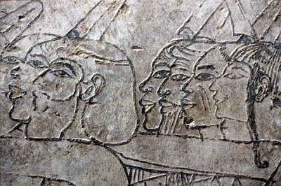 Starověký Egypt, nástěnná malba, asijští zajatci, amarnský styl, Ramoseho hrobka, Údolí šlechticů, Théby od Egyptian Egyptian