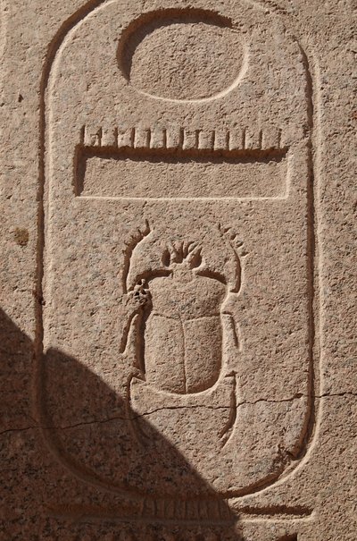Brouk, znak královské moci, místo Karnac od Egyptian Egyptian
