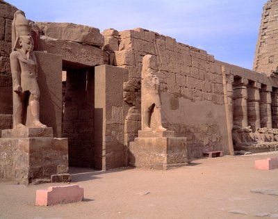 Egyptský starověk: pohled na chrám v Karnaku. Egypt od Egyptian Egyptian