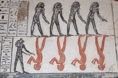 Hieroglyf, hrobka Ramsese IX, Luxor od Egyptian Egyptian