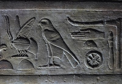 Hieroglyps, Faraonova včela a Horův sokol, Horův chrám, Edfu od Egyptian Egyptian